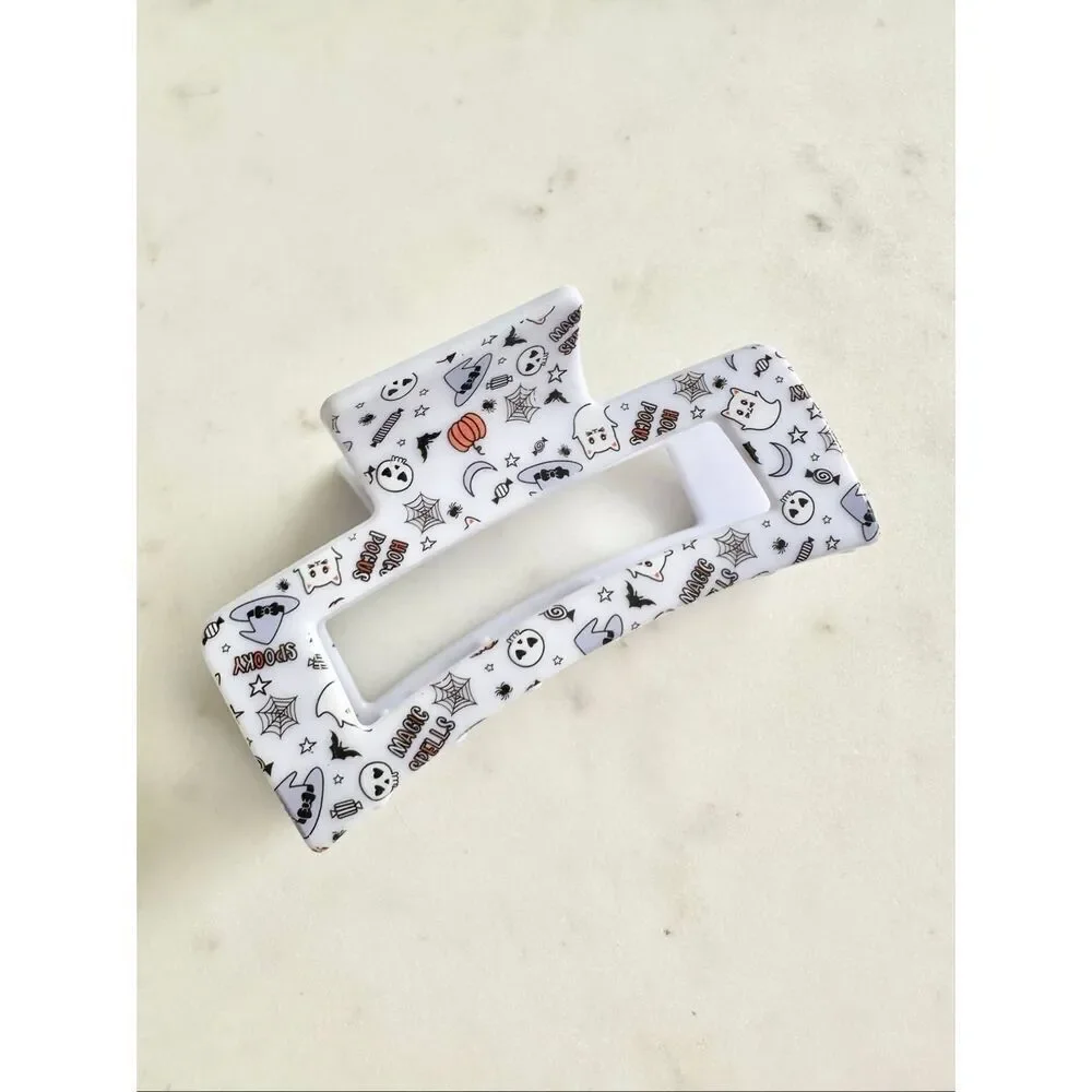 Black white Halloween hair claw